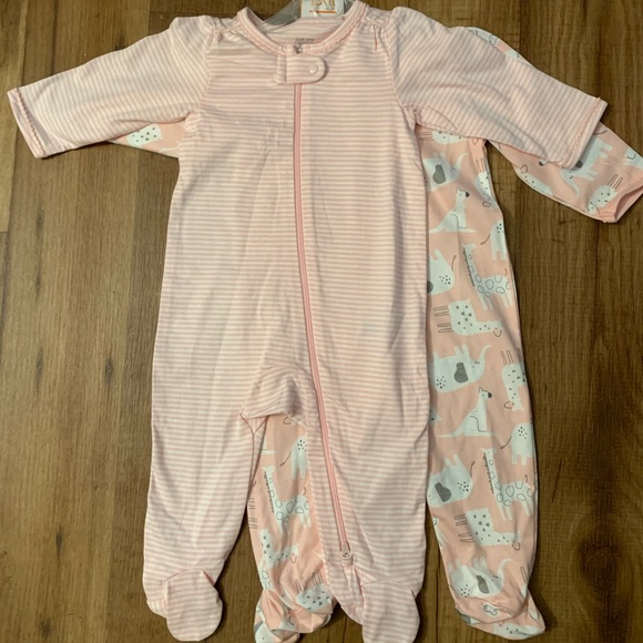 Pair of 2 - Carter’s Baby Girls Footie Onesies - Picture 2 of 5